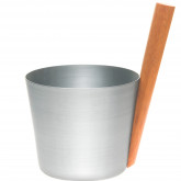 Sauna Bucket with handle ALUMINIUM NATURAL RENTO