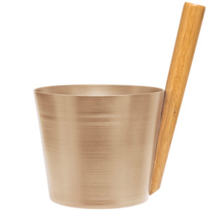 Ceber do sauny z rączką ALUMINIUM SZAMPAŃSKI RENTO