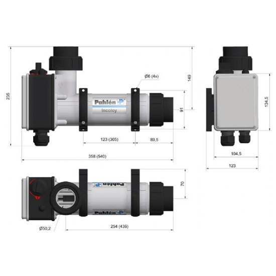 Electric pool heater 6kW AQUA COMPACT PAHLEN