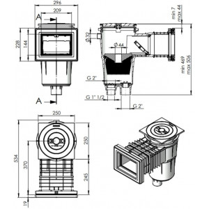 Universal pool skimmer extended STANDARD ASTRAL POOL 2