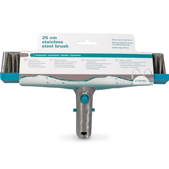 Szczotka do czyszczenia basenu ze stali nierdzewnej 25 cm BAYROL