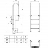 Drabinka basenowa 4-stopniowa MURO LUXE ASTRAL POOL
