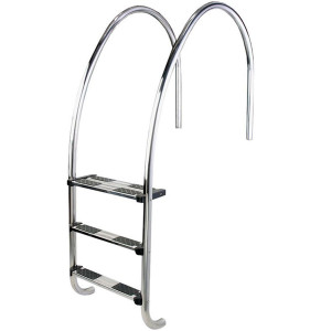 2-step pool ladder with overflow gutter LUXE ASTRAL POOL