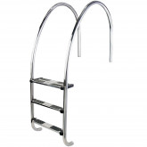 2-step pool ladder with overflow gutter LUXE ASTRAL POOL