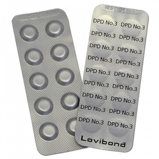 Tablets for measuring total chlorine for pool photometer DPD 3LOVIBOND