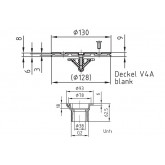 Bottom nozzle for tiled swimming pool 2" HUGO LAHME
