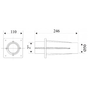 Walls bush for tile pool for nozzle ASTRAL POOL 2