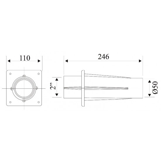 Walls bush for tile pool for nozzle ASTRAL POOL