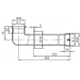 Przepust murowy do basenu betonowego 90 stopni HUGO LAHME