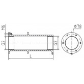 Przepust murowy do basenu foliowanego 300 mm 2" HUGO LAHME