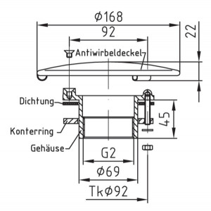 Vertical bottom drain for prefabricated swimming pool HUGO LAHME 2