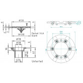 Bottom nozzle for foiled swimming pool 1 1/2" HUGO LAHME