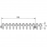 Kratka rynny przelewowej do basenu na zatrzask 245 mm x 22 mm ASTRAL POOL