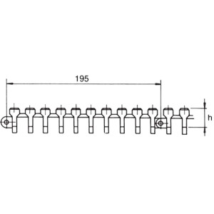 Kratka rynny przelewowej do basenu na zatrzask 295 mm x 22 mm ASTRAL POOL 2