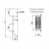 Drabinka 4-stopniowa z podwójnym stopniem LUXE ASTRAL POOL