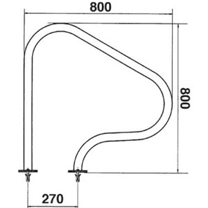 Handrail for dividing pool ladder 800 x 800 ASTRAL POOL 2