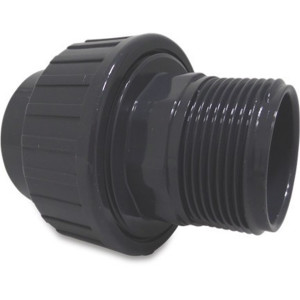Union adaptor PVC-U glue socket x male thread PN10 MEGA POOL