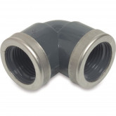 PVC-U elbow 90 degrees female thread PN10 (reinforced) MEGA POOL