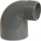 PVC-U 90 degree elbow glue socket x male thread PN10 MEGA POOL