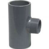 Adaptor T-piece 90° PVC-U glue socket x male thread x glue socket