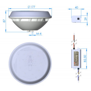 Pool lamp light LED PAR56 LUMIPLUS DC V1 5700K 14W 1485LM światło zimne ASTRAL POOL 2