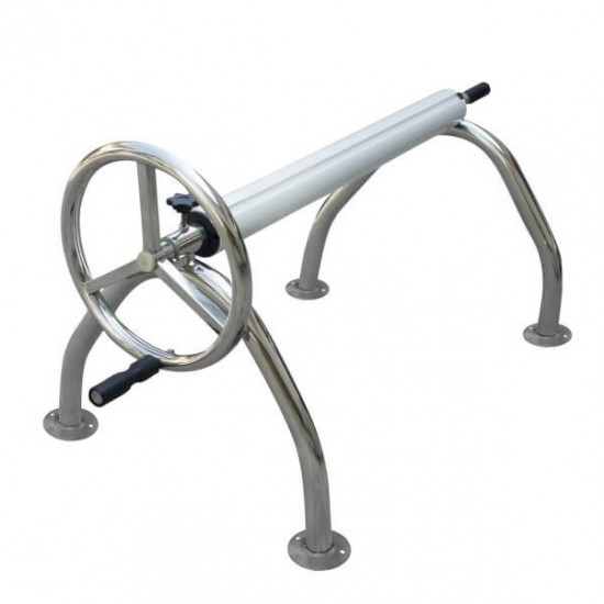 Pool solar cover reel, standing, up to 5m wide TEBAS STEEL