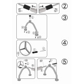 Pool solar cover reel, standing, up to 5m wide TEBAS STEEL