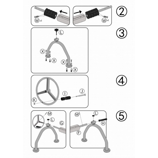 Roll for rolling solar cover in the pool, on wheels, up to 5m wide TEBAS STEEL