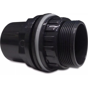 Bulkhead fitting PVC-U glue socket/glue spigot x male thread PN10