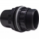 Bulkhead fitting PVC-U glue socket/glue spigot x male thread PN10