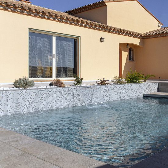 Glass pool mosaic series Fosfo, colour Serpens EZARRI