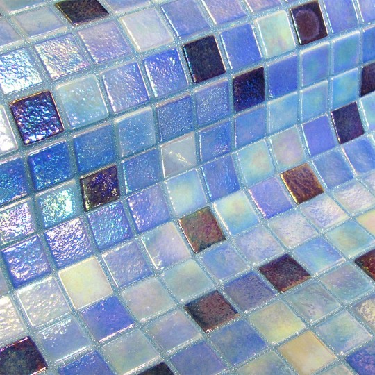 Mozaika basenowa szklana seria Fosfo, kolor Delphinus EZARRI