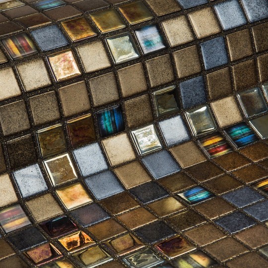 Mozaika basenowa szklana seria Topping, kolor Pecans EZARRI