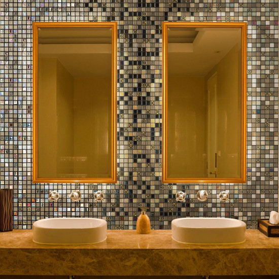 Glass pool mosaic series Topping, colour Almonds EZARRI
