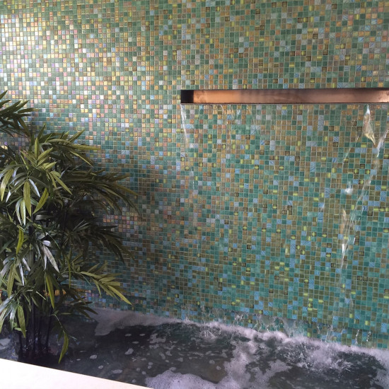 Glass pool mosaic series Topping, colour KIWI EZARRI