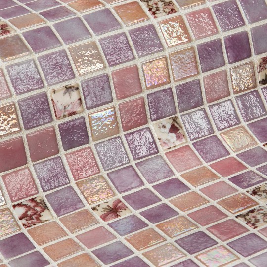 Mozaika basenowa szklana seria Topping, kolor Violet EZARRI