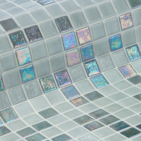 Glass mosaic pool series Iris MIX, colour STONE EZARRI