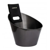 Zestaw akcesoriów do sauny czarny (ceber, chochla, termo-higrometr) ze stali nierdzewnej HARVIA