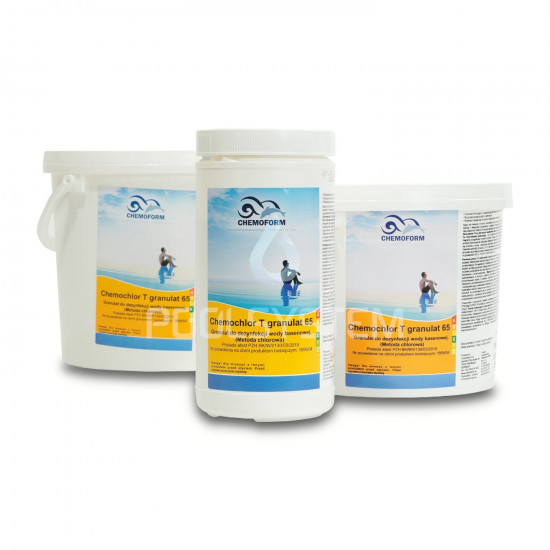 Chlor szok w granulacie CHEMOCHLOR T 65 1KG CHEMOFORM