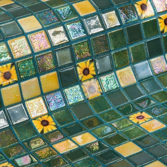 Mozaika basenowa szklana seria Topping, kolor Marigold EZARRI
