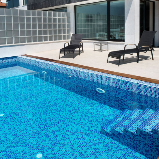 Glass pool mosaic series MIX (Melange), colour 25003-C EZARRI