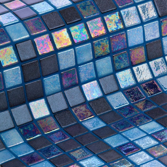 Glass mosaic pool series COCKTAIL, colour BLUE LAGOON EZARRI