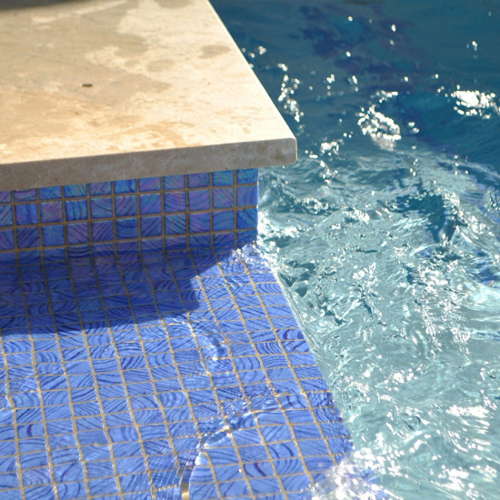 Glass mosaic pool series Vulcano, colour SANTORINI EZARRI