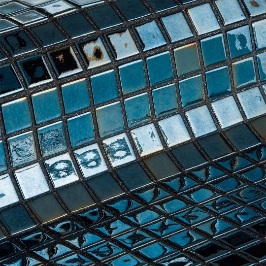 Mozaika basenowa szklana seria Metal, kolor LAVA EZARRI