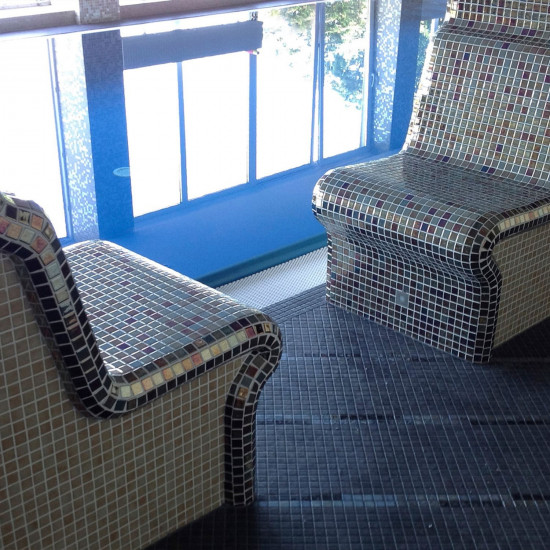 Pool glass mosaic Metal series, colour OXIDO EZARRI