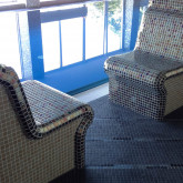 Pool glass mosaic Metal series, colour OXIDO EZARRI