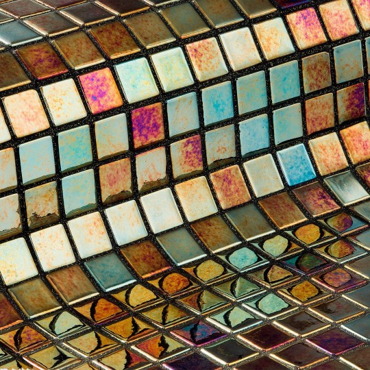 Mozaika basenowa szklana seria Metal, kolor OXIDO EZARRI