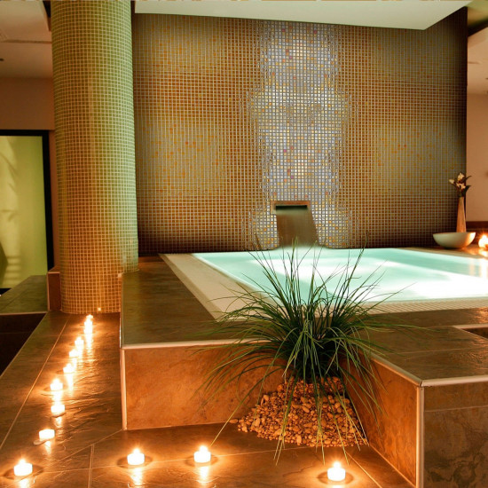 Pool glass mosaic Metal series, colour AURUM EZARRI