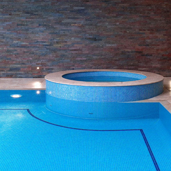 Glass pool mosaic, Niebla series, colour 2508-A EZARRI