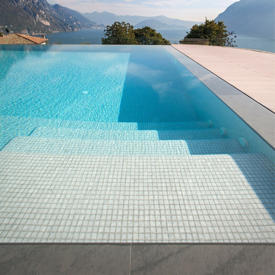 Glass pool mosaic, Niebla series, colour 2522-B EZARRI
